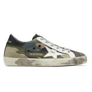 GGDB- Golden Goose Camo Vintage Superstar Canvas Sneakers